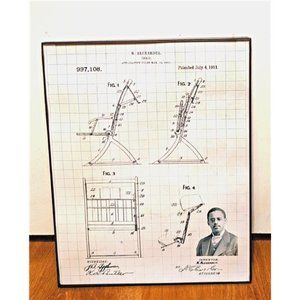 Black Inventor Nathan Alexander Folding Chair Patent Framed Art Print 8.5x11